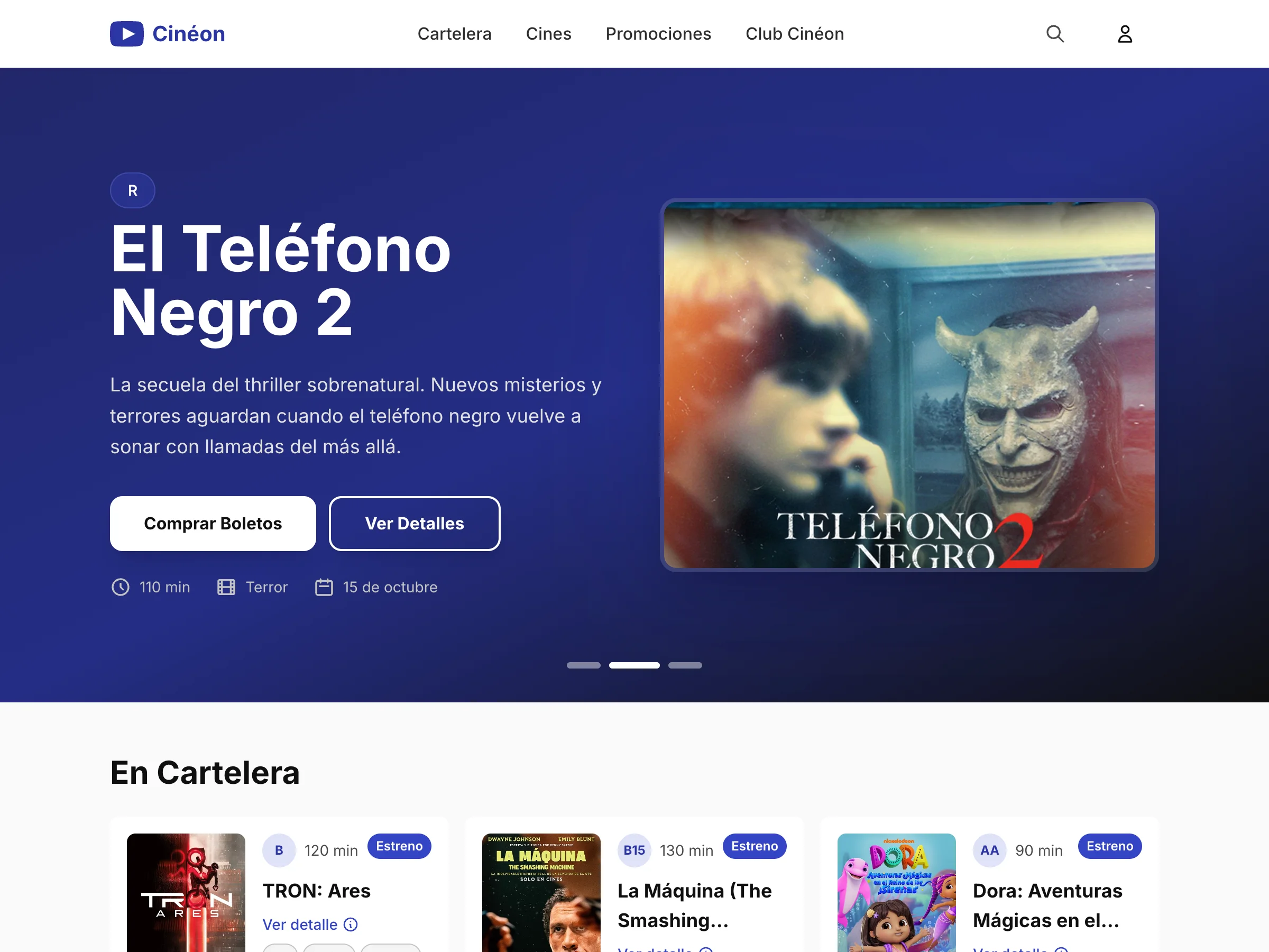 Sistema de Compra de Boletos de Cine Online | CineON